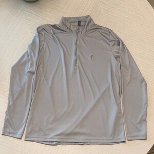 Antigua Men's Light Gray Quarter-Zip Jacket